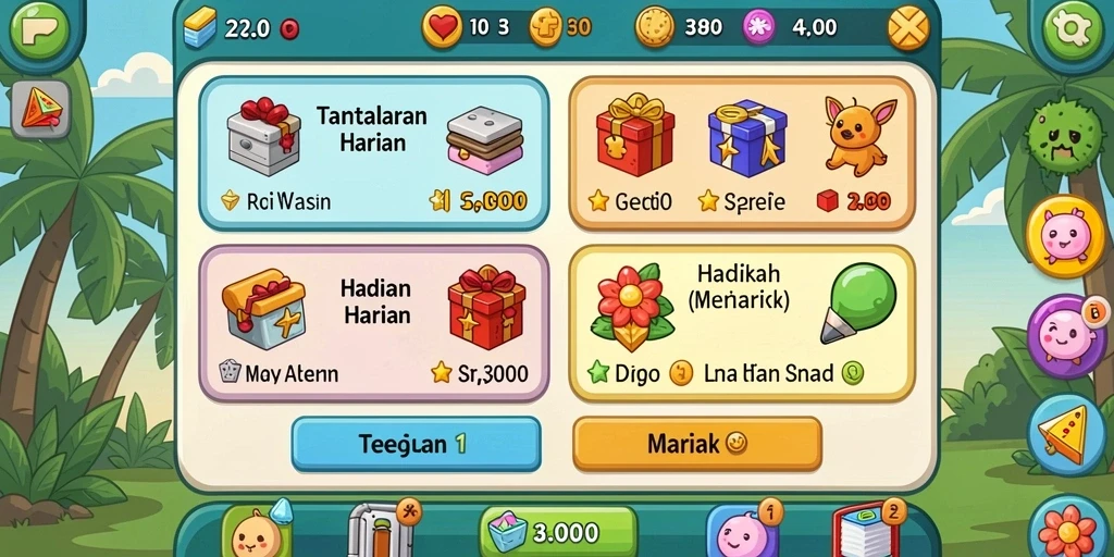 Gambar layar permainan yang penuh aksi.