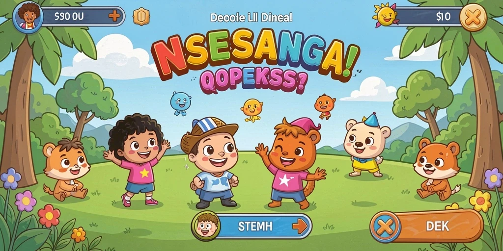 Screenshot menunjukkan interaksi karakter yang menarik.