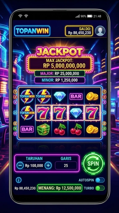 Cuplikan layar menu unduhan topanwin untuk perangkat Android